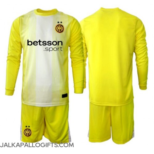 Inter Milan Maalivahti Vieras Peliasu Lasten 2025-26 Pitkähihainen (+ Lyhyet housut)